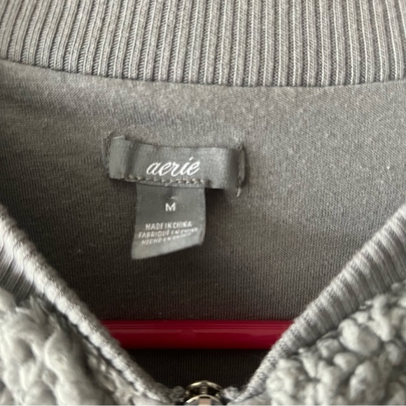 🛍️Aerie Grey Sherpa Vest Size Medium - Picture 6 of 6